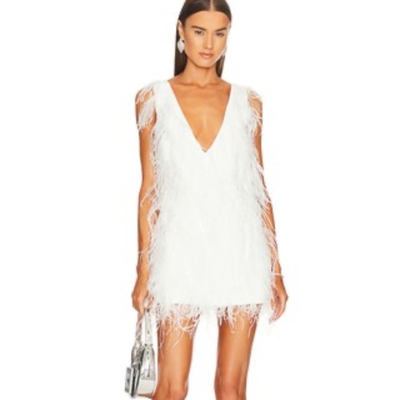 LAMARQUE Alena Mini Dress in White - Picture 1 of 10